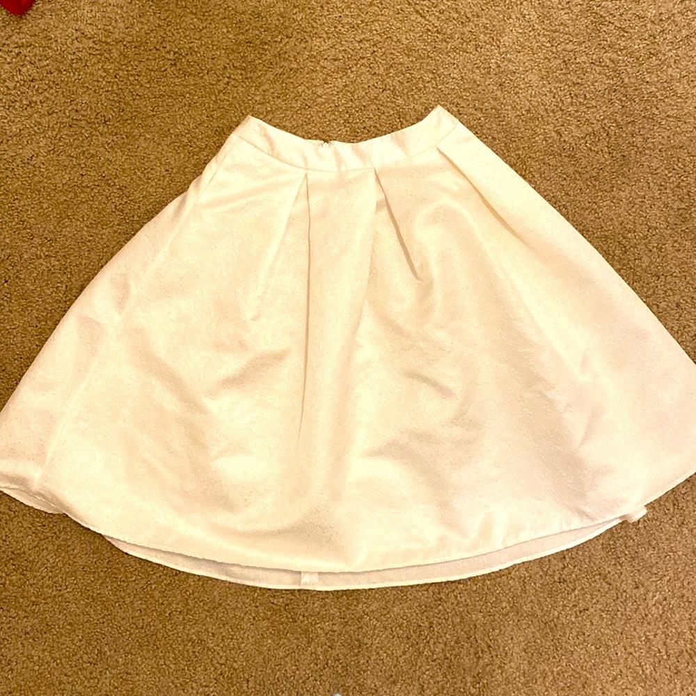 Express A-line White Skirt